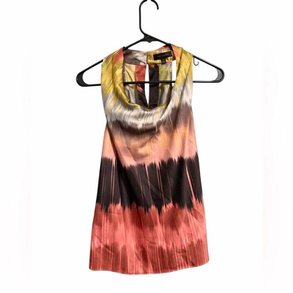 The Limited Vibrant Sleeveless Drape Neck Top